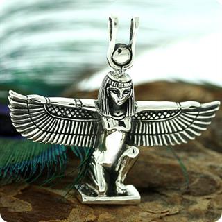 Egyptian Silver Jewelry Hathor (Sekhmet) Pendant
