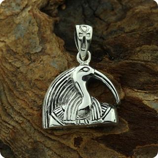Egyptian Silver Portrait Pendant God Thoth M