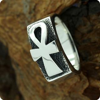 Egyptian Silver Jewelry Ankh Ring