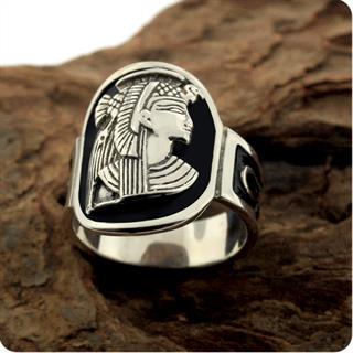 Egyptian Silver Ring,Magic Goddess Isis Ring with Ankh