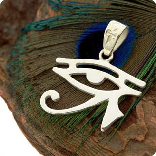 Sterling Silver Eye of Horus Protection Charm Wadjiet